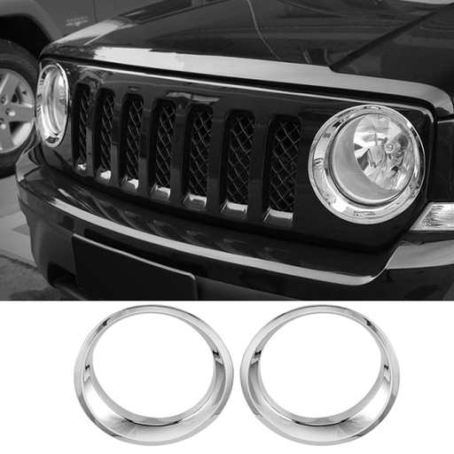 SHINEKA Racing Grills ABS Car Front Mesh Grill Grille Decoration Cover Trim Stickers for Jeep Patriot 2011-2016 Accessories