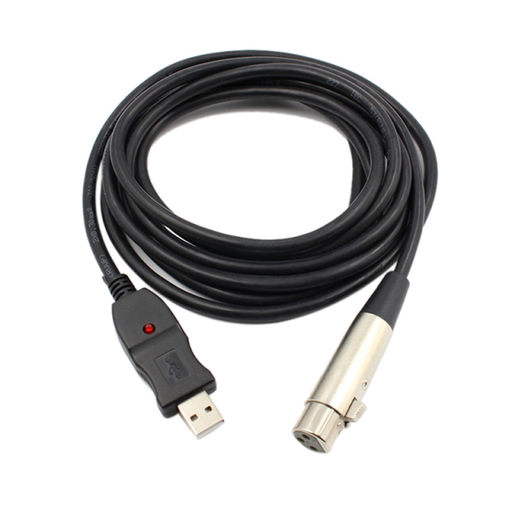 1PC 3M Long USB Male to 3 Pin XLR Female Microphone MIC Studio Audio Link Cable 3M USB Cable