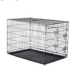 Pet Trex 42" Folding Pet Crate Double Door Kennel Wire Cage for Dogs, Cats or Rabbits