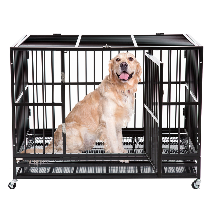 Walnest Heavy Duty Dog Cage Crate Kennel Metal Pet Playpen, 48" Large