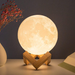 LED Night Light 3D Print Moon Lamp 8CM Battery Powered with Stand Starry Lamp Bedroom Decor Night Lights Kids Gift Moon Light