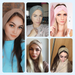 2021 Woolen Cross Cross Top Knot Elastic Hair Bands for Women Soft Solid Color Turban Headbands Women Girls Hair Accessories