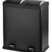 Step N' Sort 2 Compartment Kitchen Garbage Can & Recycling Bin, Black, 16 Gal