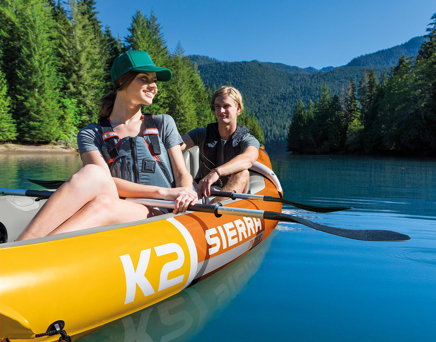 Intex Sierra K2 Inflatable Kayak with Oars and Hand Pump