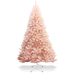 Costway Pink Unlit Fir Hinged Full Metal Christmas Tree, 6'