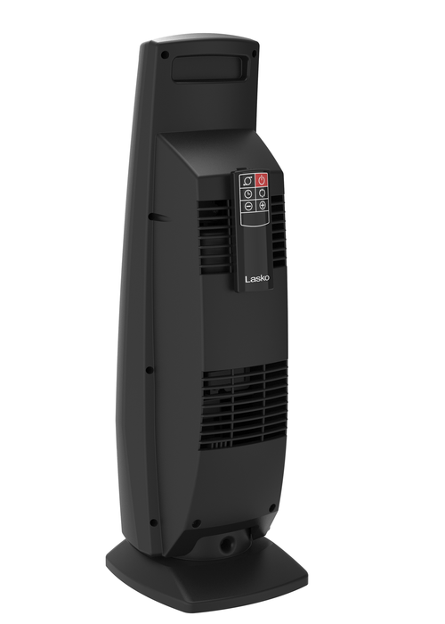 Lasko 1500W Oscillating Ceramic Tower Space Heater with Remote, CT22835, Black