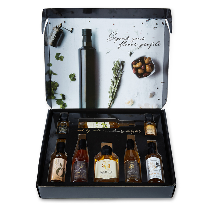 Thoughtfully Gourmet, Olive Oil Gift Set, Flavors Include Smoky Bacon, Mushroom, Oregano and More, Pack of 8