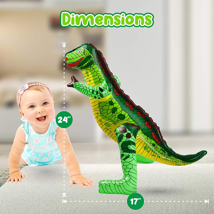 GoSlaz Inflatable Dinosaur - Colorful Blow Up Dinosaur Trex for Adults & Kids