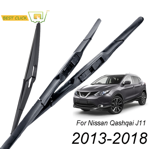 Misima Windshield Windscreen Wiper Blades for Nissan Qashqai J11 2013 - 2018 3 Section Front Rear Wiper 2014 2015 2016 2017