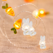 LED Bunny Carrot Light String Easter Decoration Waterproof Battery Box Cute Cartoon Lanterns New Year Holiday Party Decoration