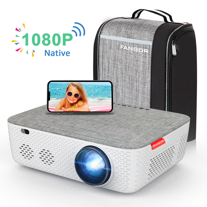 FANGOR Performance 701 Native 1080P Full HD Video Projector,Full Sealed Design Projector,5G Wifi Projector/±45°Electronic Keystone/300"Display/50% Zoom,Support 4K,Ideal for Home Theater/Business Use