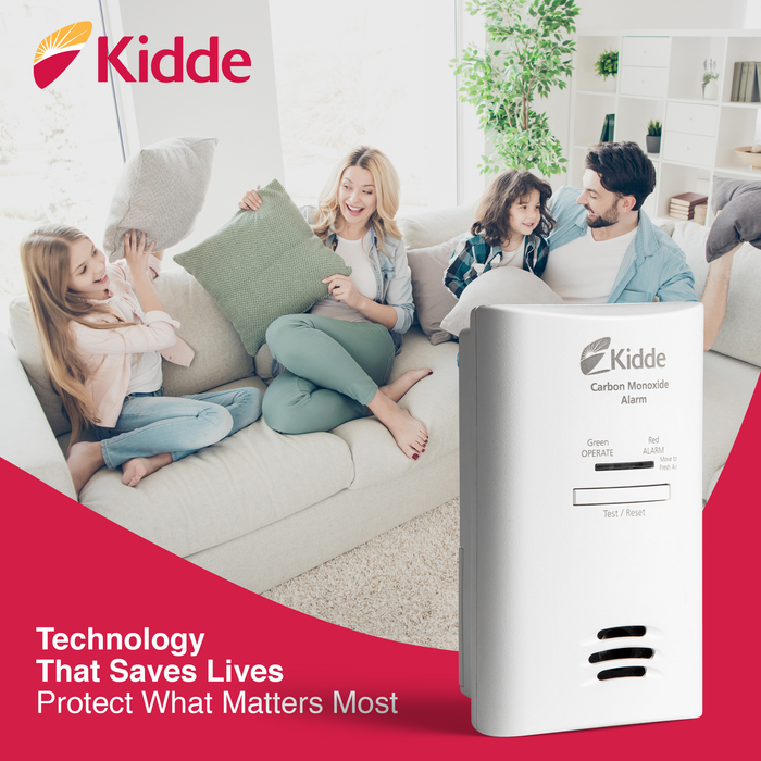 Kidde Carbon Monoxide Alarm AC Powered, Plug-In with Battery Backup KN-COB-DP2
