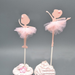 2Pcs/Pack Cake Toppers Cupcake Topper Gold Glitter Dancing Girl Ballerina Cupcake Toppers Cake Picks Wedding Party Decoration