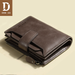 DIDE 2021 Men Wallets Vintage Large Capacity Casual Business Genuine Leather Wallet Male Short Clutch Bag for Gift Coin Purse