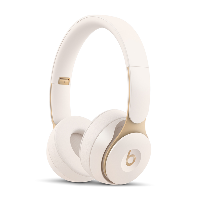 Beats Solo Pro Wireless Noise Cancelling On-Ear Headphones with Apple H1 Headphone Chip - Ivory