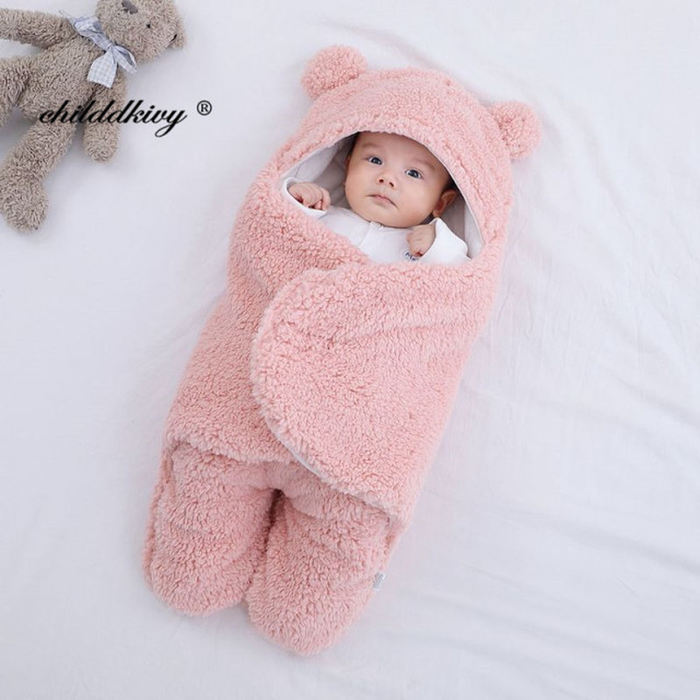Soft Newborn Baby Wrap Blankets Baby Sleeping Bag Envelope for Newborn Sleepsack Cotton Thicken Cocoon for Baby 0-9 Months