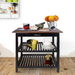 Casual Home Kitchen Island with Solid Wood