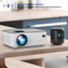 FANGOR Wifi Bluetooth Projector, Native 720P Projector with 200" Projection Size, Ideal for Home Theater