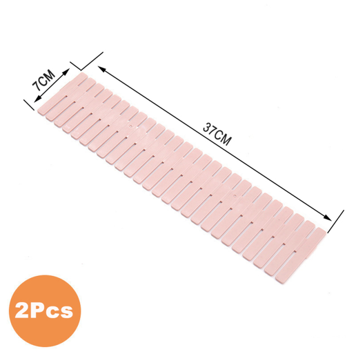 2/4Pcs DIY Adjustable Storage Partition Board Plastic Drawer Divider Combination Partition Board Space-Saving Division Organizer
