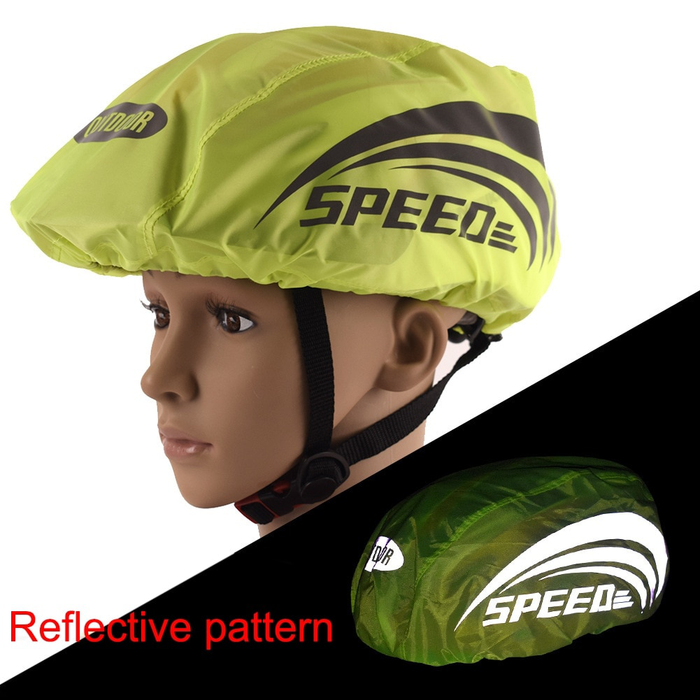 Universal Waterproof Bike Helmet Cover with Reflective Strip Cycling Bicycle Helmet Rain Cover Oxford Cloth Protection Cover