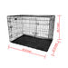 iMounTEK 42inch Extra Large Dog Crate Kennel 42" Folding Metal Wire Pet Cage with 2 Doors & Tray Puppy Cage Easy Set Up