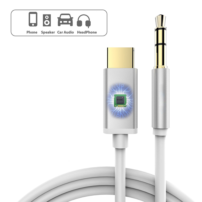 Type C to 3.5Mm Aux Cable,Type C Adapter to 3.5 Mm Headphone Jack Adapter, Audio Stereo Car Headphones Adapter Aux Cable Compatible Google, Samsung, Motorola, HUAWEI, More (3.3FT), S10160