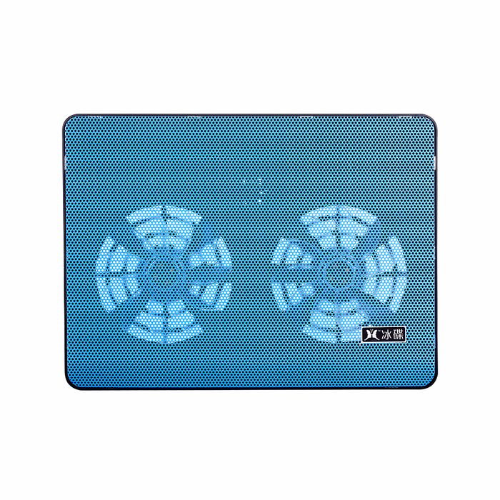 High-performance Laptop Cooler Laptop Cooling Pad Double Fans Cooler with Two USB Ports Support for Laptops Under 17 inch Blue