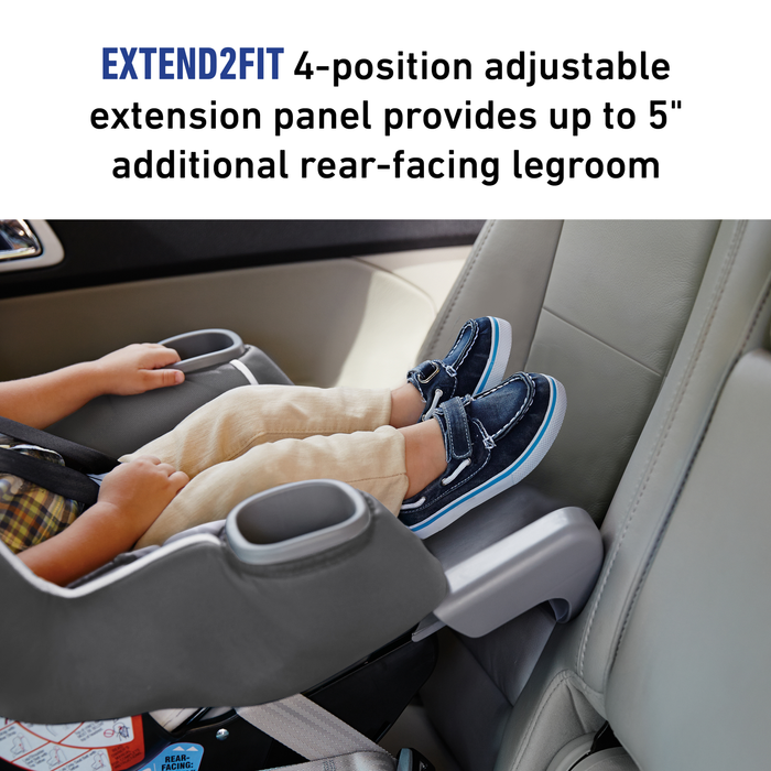 Graco Extend2Fit Convertible Car Seat, Ride Rear-Facing Longer, Spire