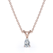 0.58 Carat Cushion Cut Diamond - Adorable Pendant Necklace - 18K Yellow Gold Plating over Silver