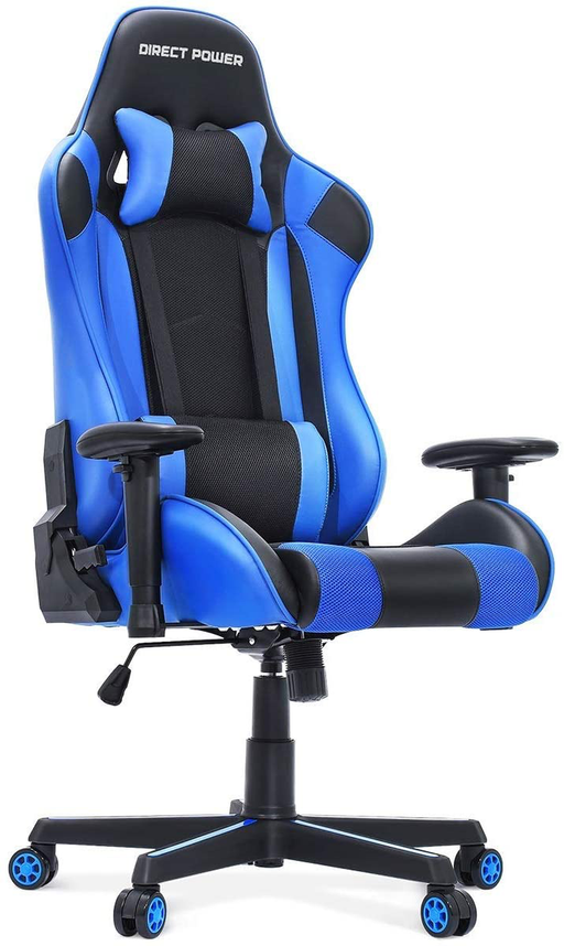 HEAO Heavy Duty Gaming Chairs 500 Lbs Big and Tall, Large Size Executive Video Game Chairs Ergonomic High Back Computer Chair (Blue)