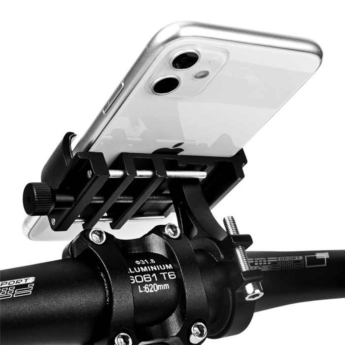 Bicycle Mobile Phone Holder Universal Bike Motorcycle Handlebar Clip Stand for 3.5-6.5 Inch Smartphone Holder GPS Mount Bracket