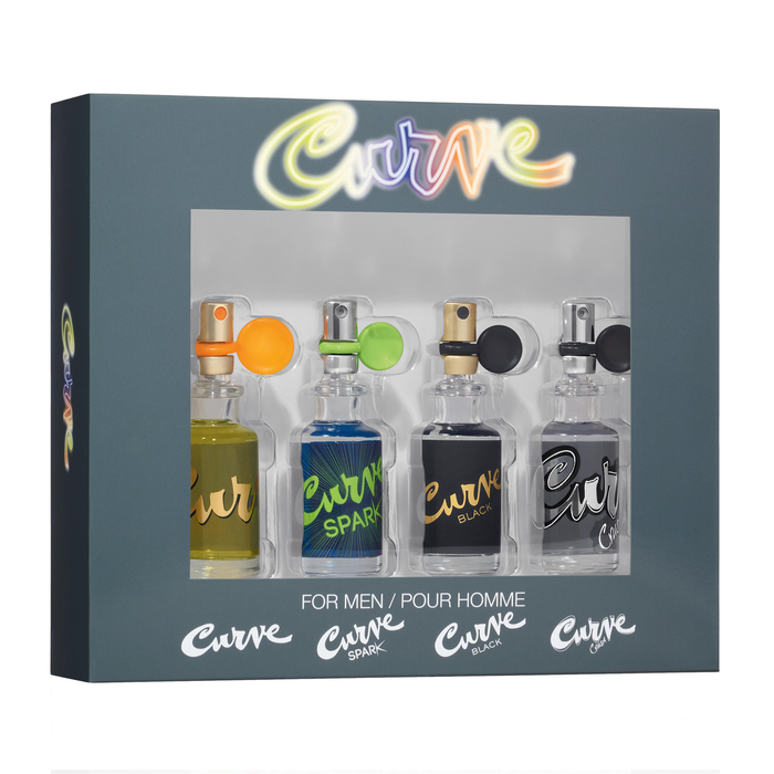 Curve Men'S Cologne 4 Piece Gift Set, 0.5 Fl. Oz. Eau De Cologne