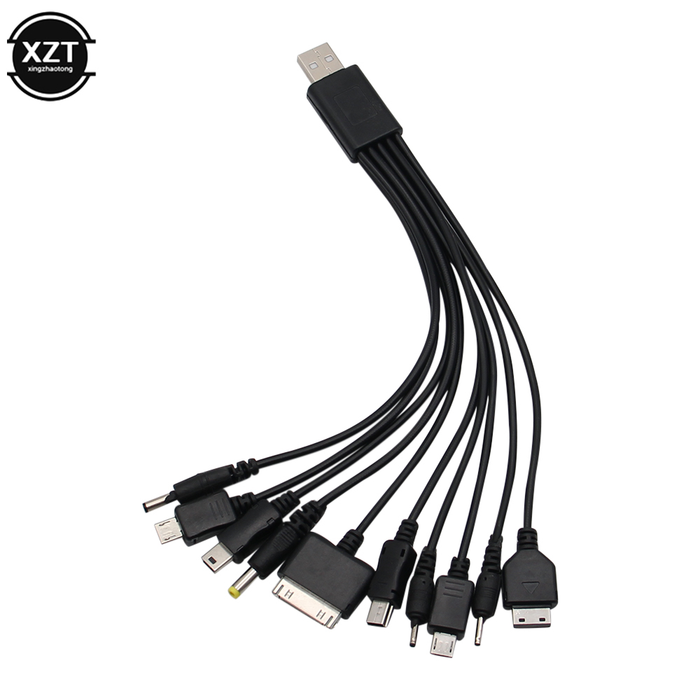 New 1Pcs 10 in 1 Micro USB Multi Charger Usb Cables for Mobile Phones Cord for LG KG90 SAMSUNG Sony Phone