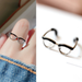 Cute Glasses Ins Girl Open Ring Adjustable Enamel Painting Ring Finger Buckle Tail Rings Adjustable Opening