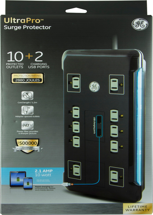 GE UltraPro Power Strip Surge Protector