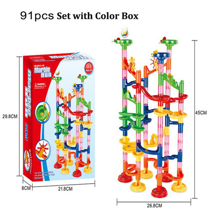 133Pcs Marble Run Building Blocks Marbles Slide Toys for Children DIY Creativity Constructor Educational Toys Children Gift