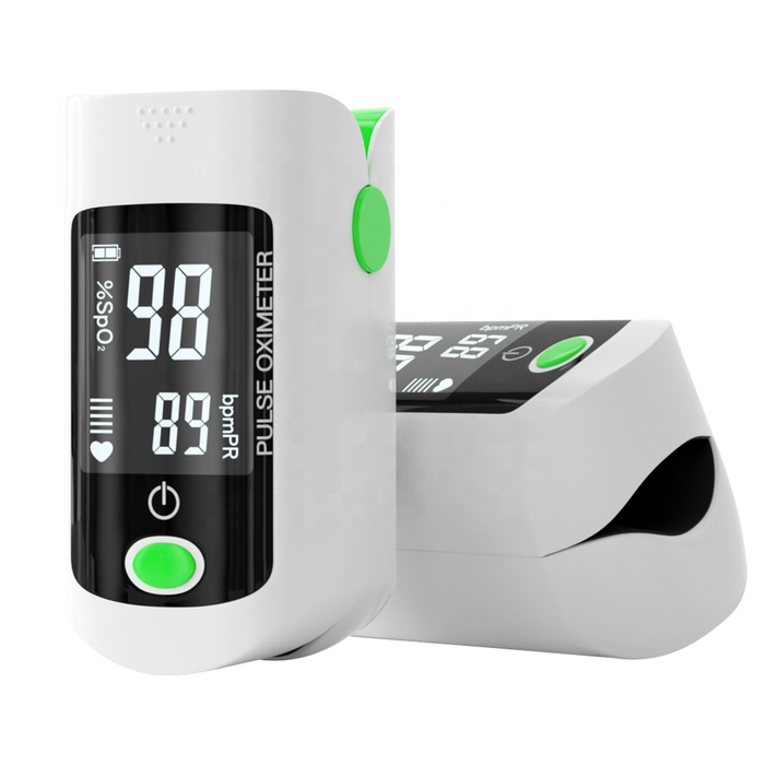 Cooligg Finger Pulse Oximeter Heart Rate Monitor Blood Oxygen Sensor Meter LED Display White
