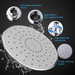 Novashion 9 inch Shower Head and Handheld Combo, Rainfall Dual Shower Head 5 Shower Modes, Showerhead with 3-way Water Diverter, Suction Cup Holder, 60inch Hose