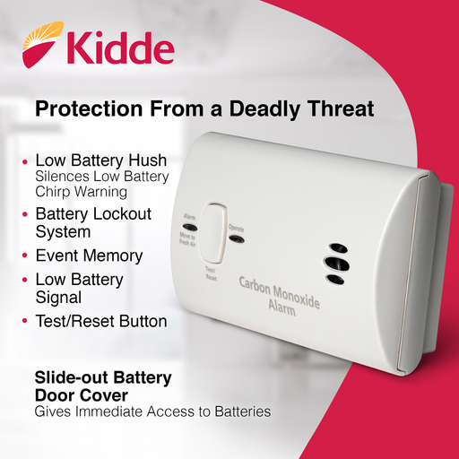 Kidde AA Battery Operated Basic Carbon Monoxide Alarm - 9CO5