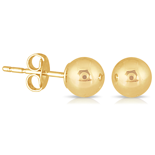 10K Yellow Gold 5Mm Ball Stud Earrings