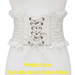 Rosetic Women Cummerbunds Lace Belt Clothes Dresses Decoration Lace up White Black Gothic Waistband Fashion Elastic Wide Belts