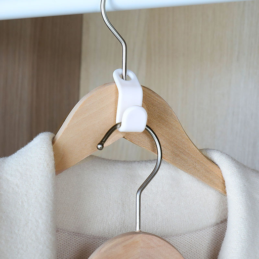 6PCS Multi-Function Wardrobe Space-Saving Hanger Hook Plastic Closet Stack Hanger Rack Bedroom Storage Wardrobe Organizer