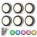 6 Pack RGB LED under Cabinet Light,Closet Counter Lighting with Remote Control Dimmable