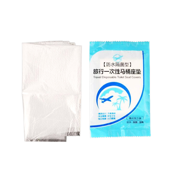 50 Pcs/Bag Travel Disposable Toilet Seat Covers Mat 100% Waterproof Toilet Paper Pad for Travel/Camping Bathroom Accessories Set
