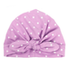 Sweet Dot Baby Girl Hat with Bow Candy Color Baby Turban Cap for Girls Elastic Infant Accessories 1 PC