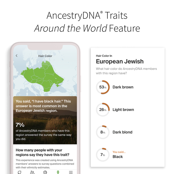 Ancestrydna + Traits: Genetic Ethnicity + Traits Test, Ancestrydna Testing Kit with 35+ Traits, DNA Ancestry Test Kit, Genetic Testing Kit