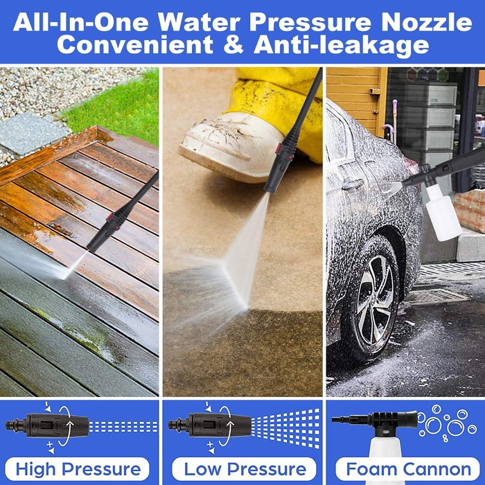2050 PSI Pressure Washer Electric 1.8GPM 1800W High Power Washer Machine with Integrated Nozzle Spray Gun Hose Reel and Brush