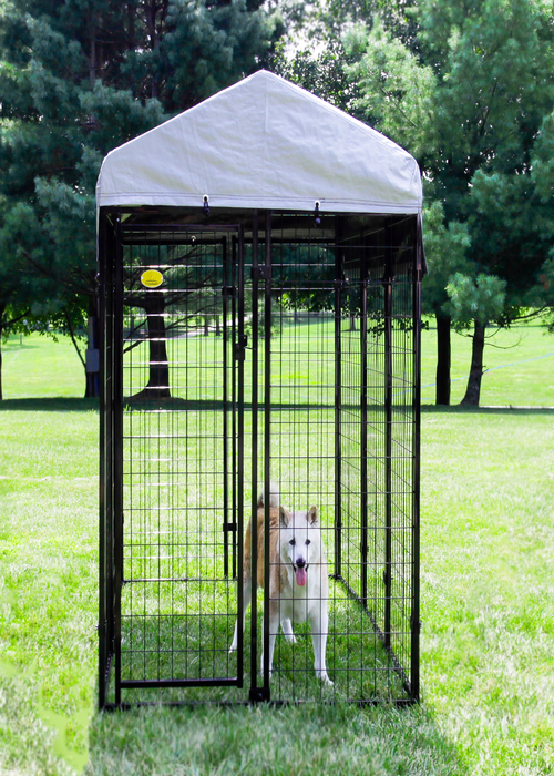 KennelMaster Black Welded Wire Dog Kennel, 72"L x 48"W x 72"H
