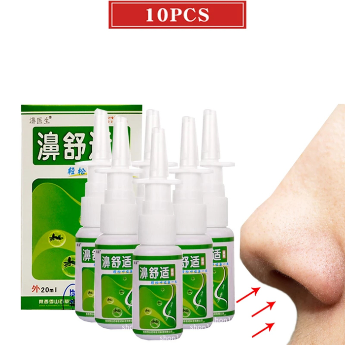 10PCS Chinese Medicines Rhinitis Nose Spray Nasal Care Chronic Rhinitis Treatment Sinusitis Nasal Drops for Personal Care