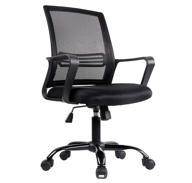 YangMing 250lbs Ergonomic Office Chair Mesh Desk Chair Task Computer Chair Adjustable Stool Back Support Modern Executive Rolling Swivel Chair for Women&Men, Black